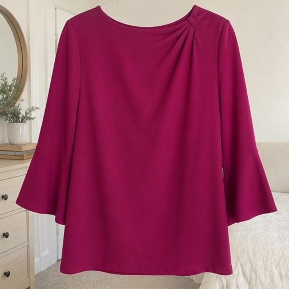 Cream Peplum Top